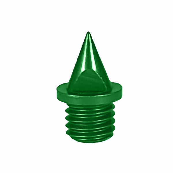 Green 1/4" Pyramid Aluminum Track Spikes
