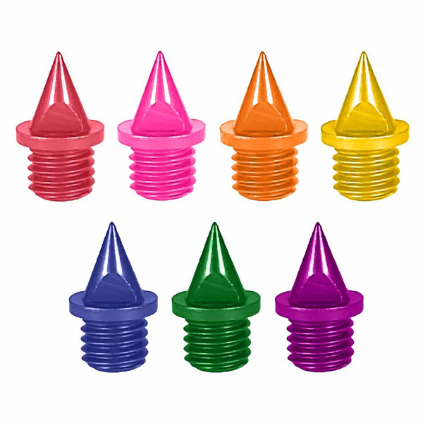 Rainbow 1/4" Pyramid Aluminum Track Spikes