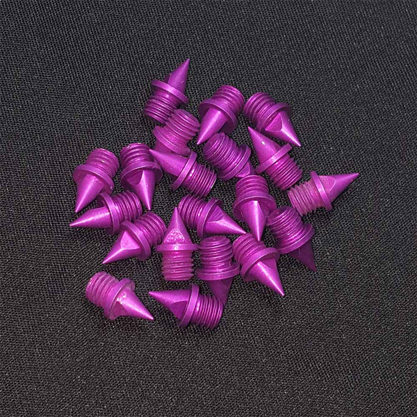Violet 1/4" Pyramid Aluminum Track Spikes