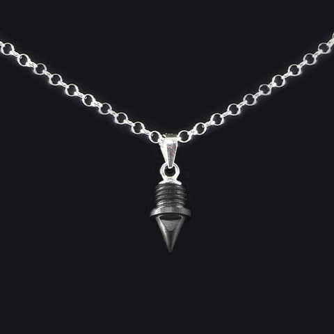 Black Track Spike Pendant With or Without Chain
