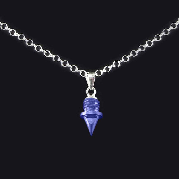 Blue Track Spike Pendant With or Without Chain