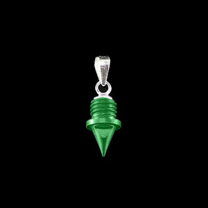 Green Track Spike Pendant With or Without Chain