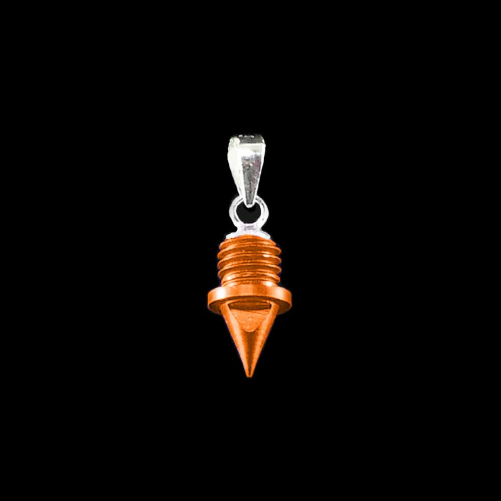 Orange Track Spike Pendant With or Without Chain