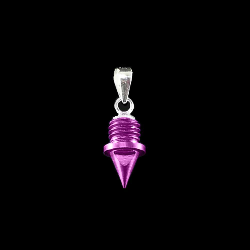 Violet Track Spike Pendant With or Without Chain