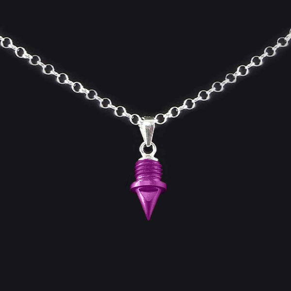 Violet Track Spike Pendant With or Without Chain